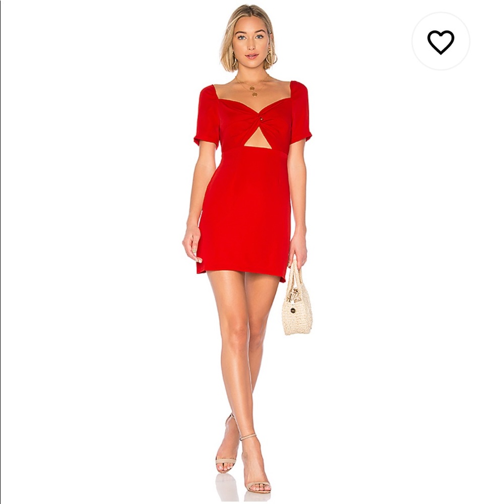 Revolve Bella Knot Dress in Red